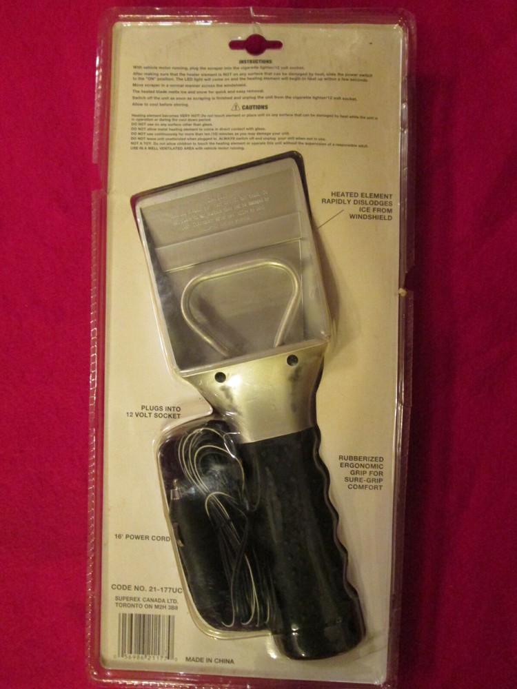 ICE SCRAPER HEATED SUPEREX 12 VOLT CODE NO. 21-177UC