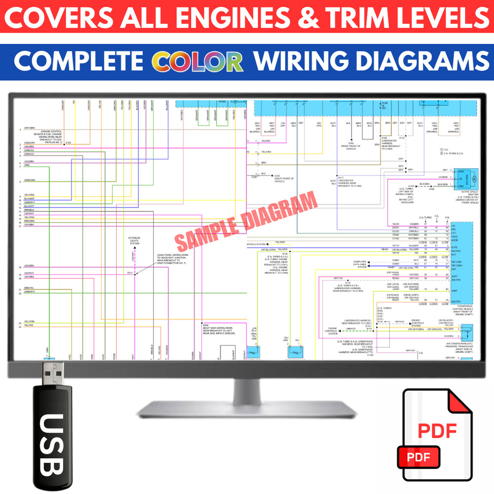 1996 Eagle Summit Complete Color Electrical Wiring Diagram Manual USB
