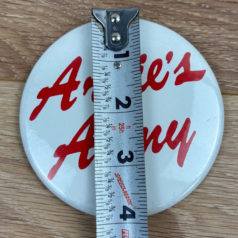 Arnies Army Button Pin Red Script Logo Collectible Souvenir