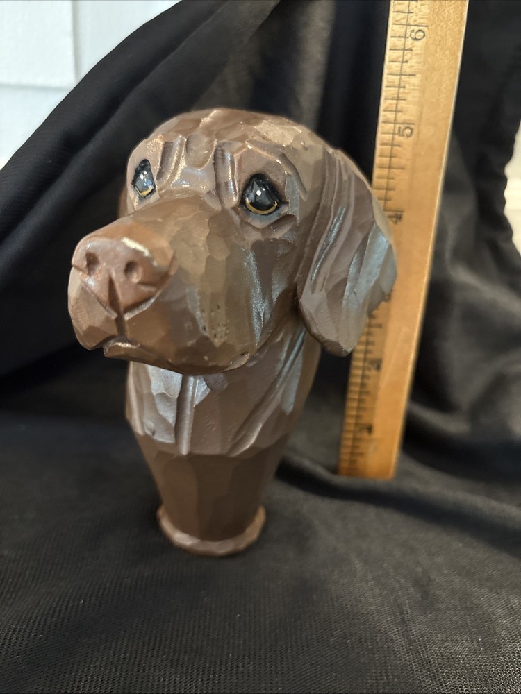 Chocolate labradore Carved Figure