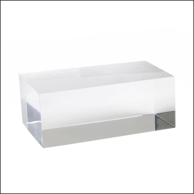 Optical Display - d7.CLR - Large Rectangular Acrylic Block in Clear