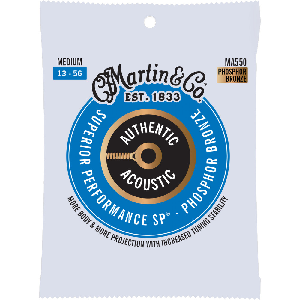 Martin MA550 Authentic Acoustic SP® Strings, Phosphor Bronze, Medium