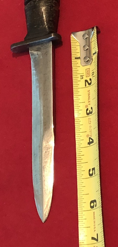 WW2 THEATRE KNIFE - LEATHER HANDLE WITH SHEATH
