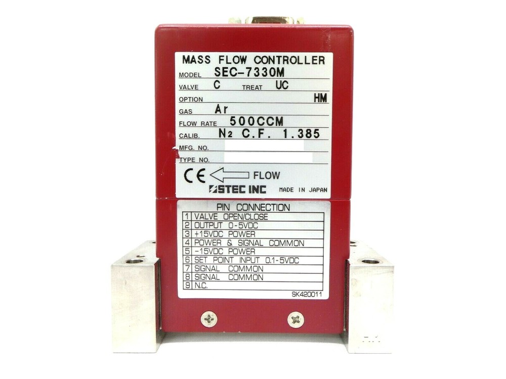 STEC SEC-7330M MFC Mass Flow Controller SEC-7330 500 CCM Ar Working Spare