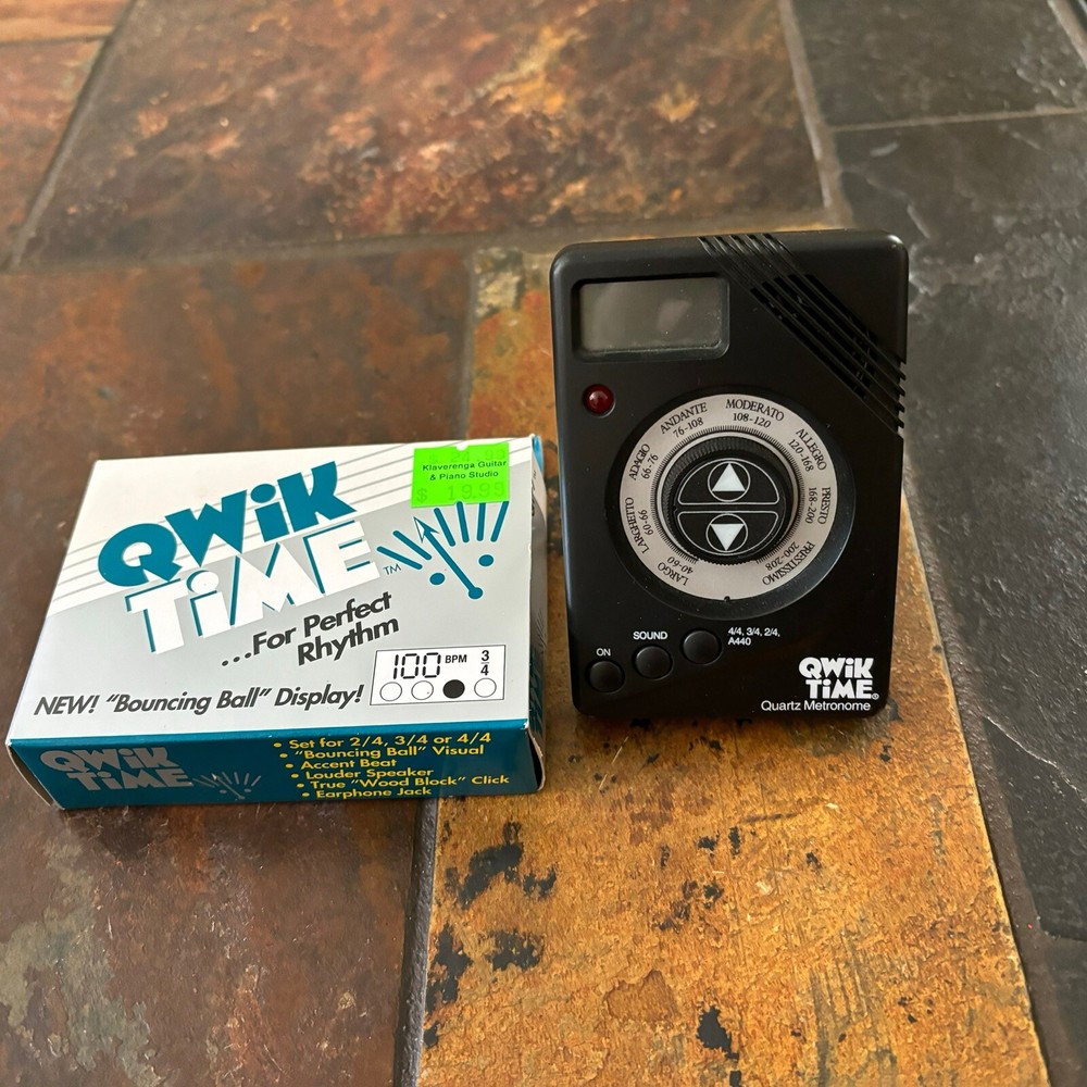 Quartz Qwik Time Metronome Bouncing Ball Display Original Box QT-7