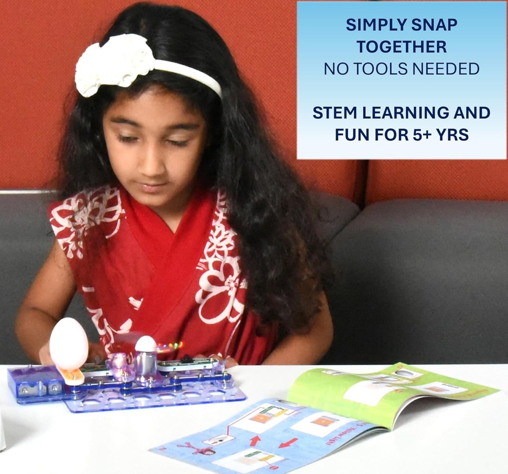 Electronics Exploration Kit STEM Toy for Ages 5-9 Safe Circuit Building Projects