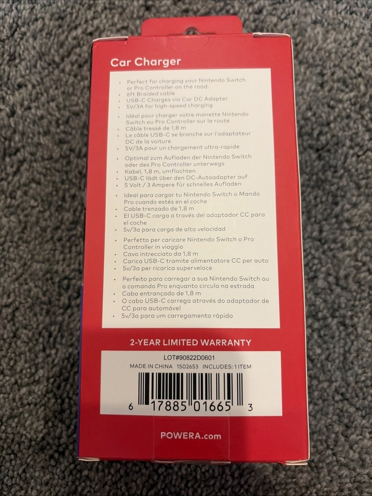 Nintendo Switch Car Charger