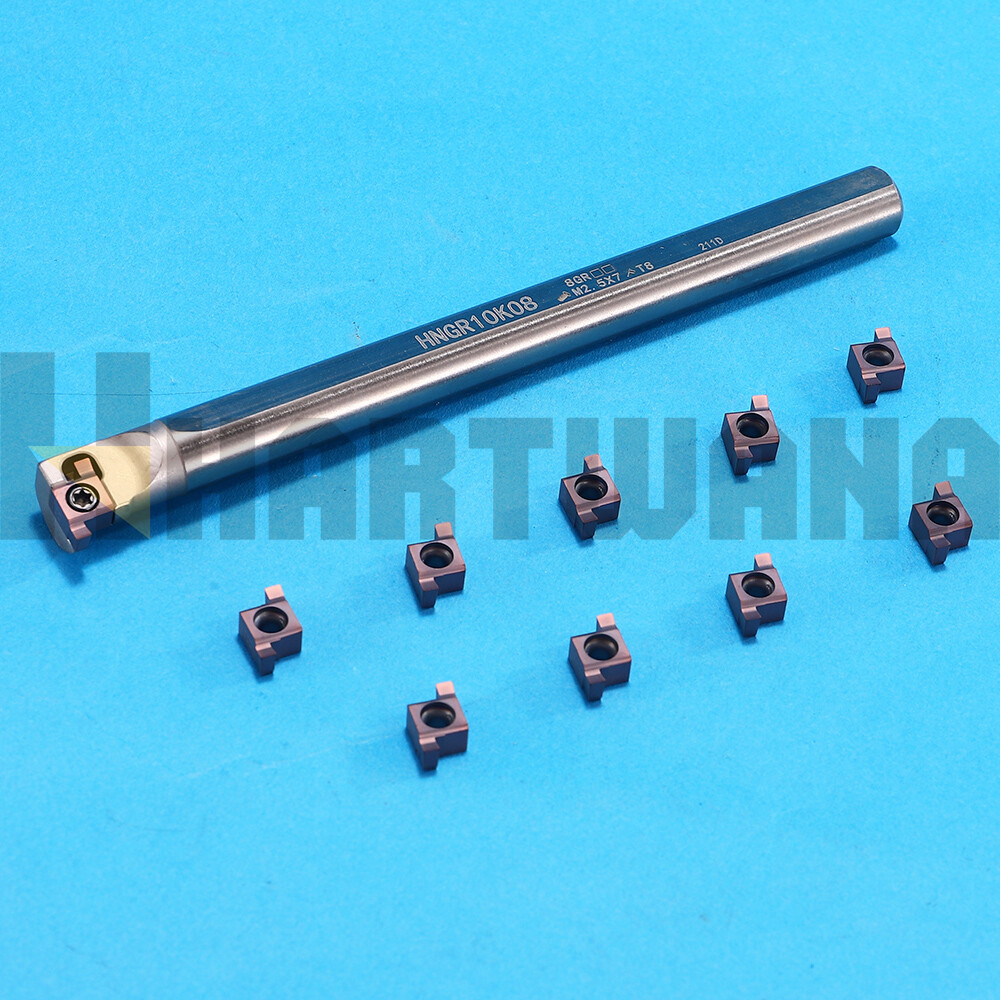 Internal Grooving Turning Tool Holder 10mm Indexable Grooving Inserts 2mm 10PCS