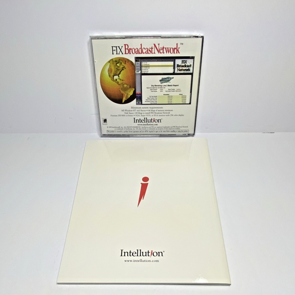 Intellution Fix Broadcast Network Version 1.0 CD Windows 95/NT Document Managem…