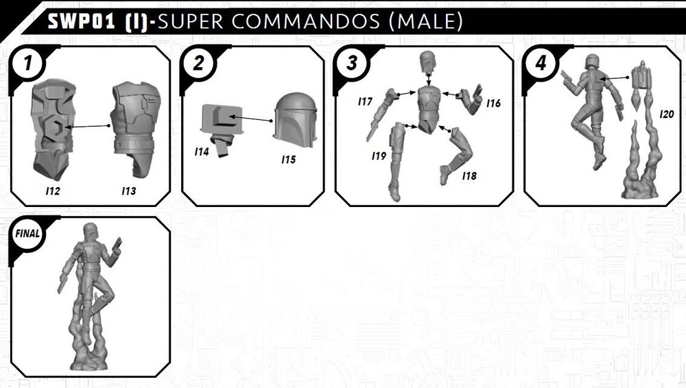 Star Wars Shatterpoint Core Set - Mandalorian Super Commandos *Models & Cards*
