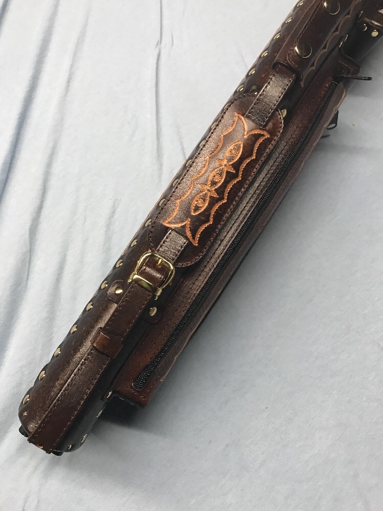 Win Genuine Tooled Leather 2 Butt 4 Shaft 2x4