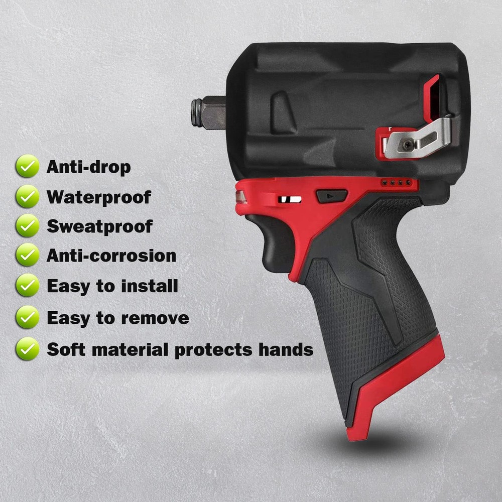 M12 FUEL Stubby Impact Driver Protective Boot Fits for boot, Black