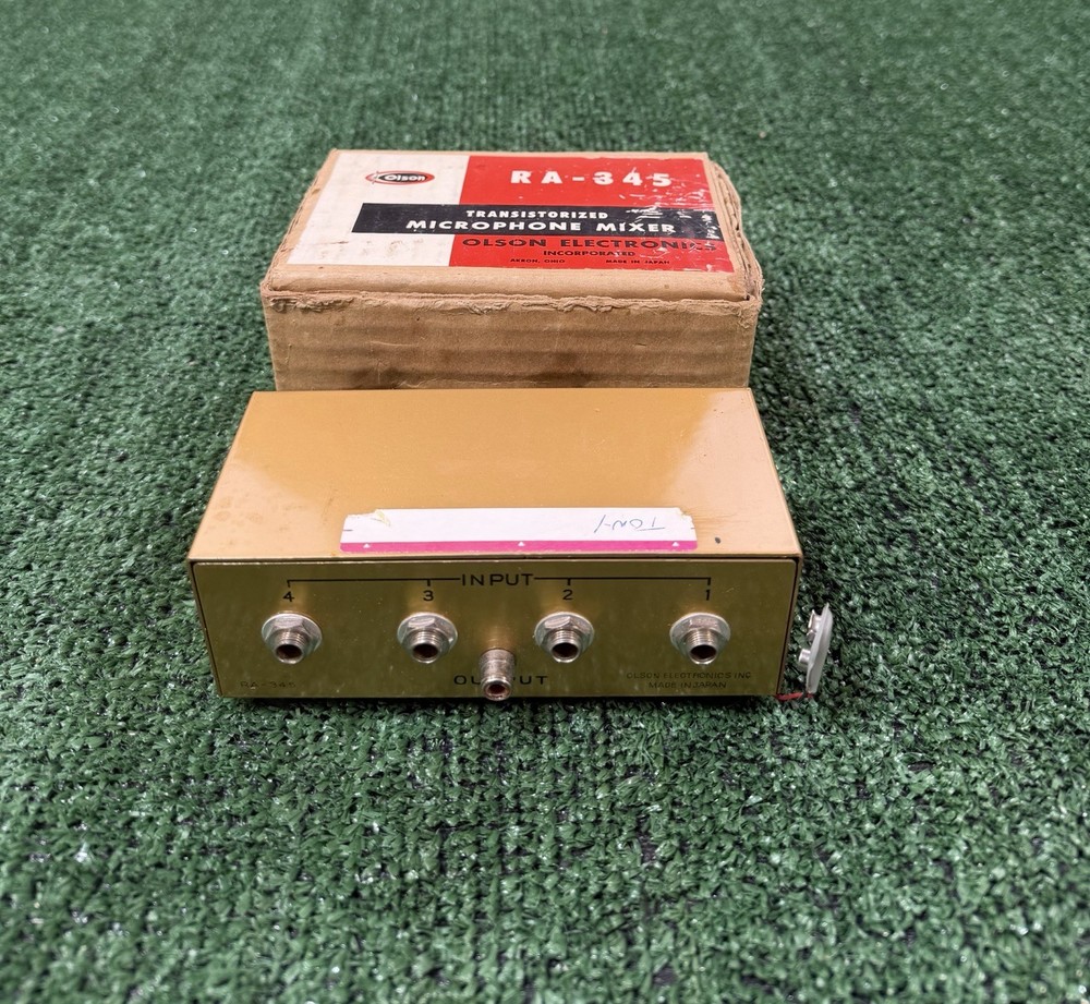 Olson RA-345 Portable Solid State 4 Channel Microphone Mixer - Tested, Works