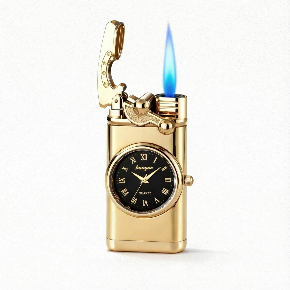 Vintage Style Butane Torch Lighter Refillable Metal Windproof – Ships Empty
