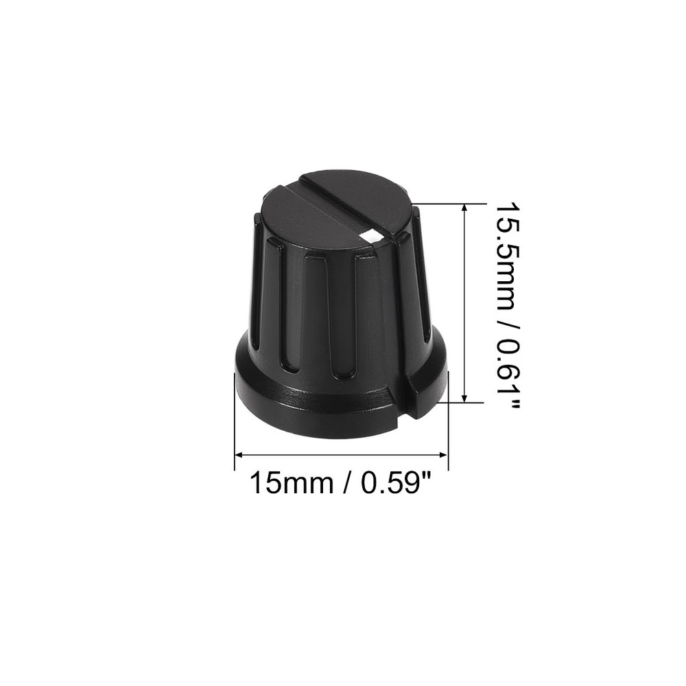 2pcs Volume Control Knobs with Screw Amplifier Knob Black Potentiometer Knobs