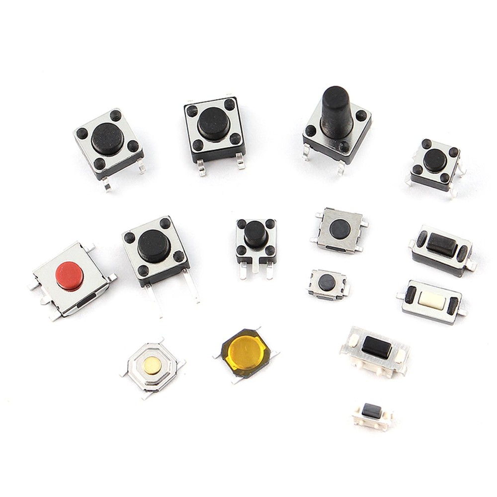 25-Type Micro Switch Push Tact Button ON/OFF Touch Button Switch Assortment Kit