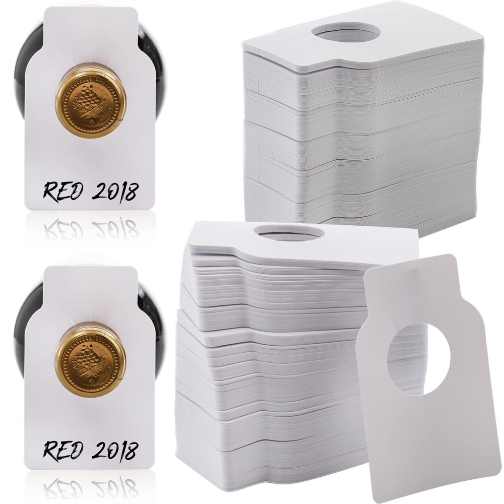 500 Pack Reusable Wine Bottle Tag, Plastic Wine Cellar Labels