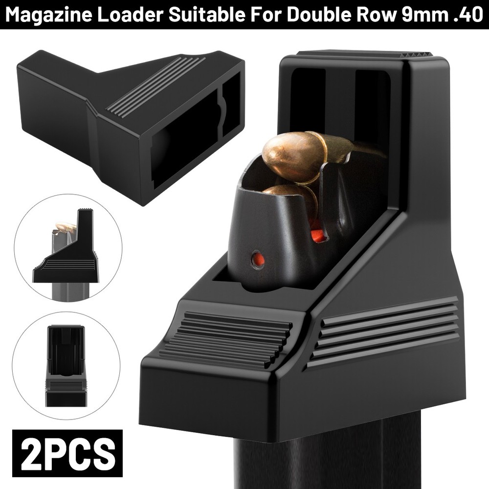 2Pcs Dual Stack 9mm & .40 S&W Mag Loader Kit - Fast Loading Durable & Portable