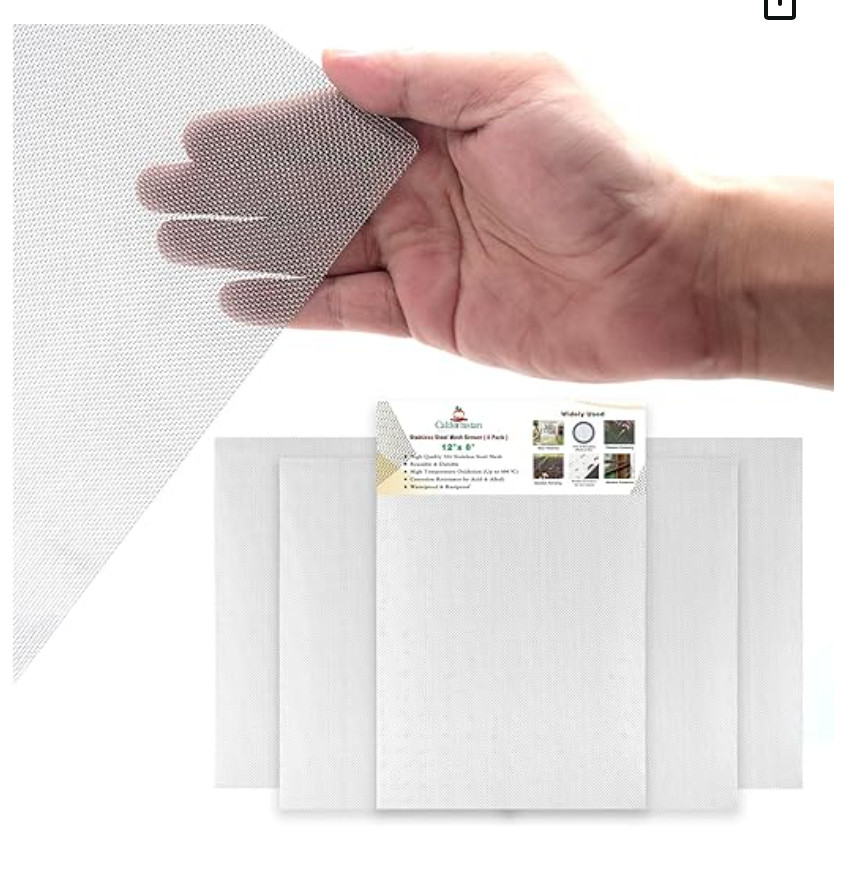 Stainless Steel Wire Mesh 6-Pack 12×8 Inches – Durable, Easy to Cut & Rust-Proof