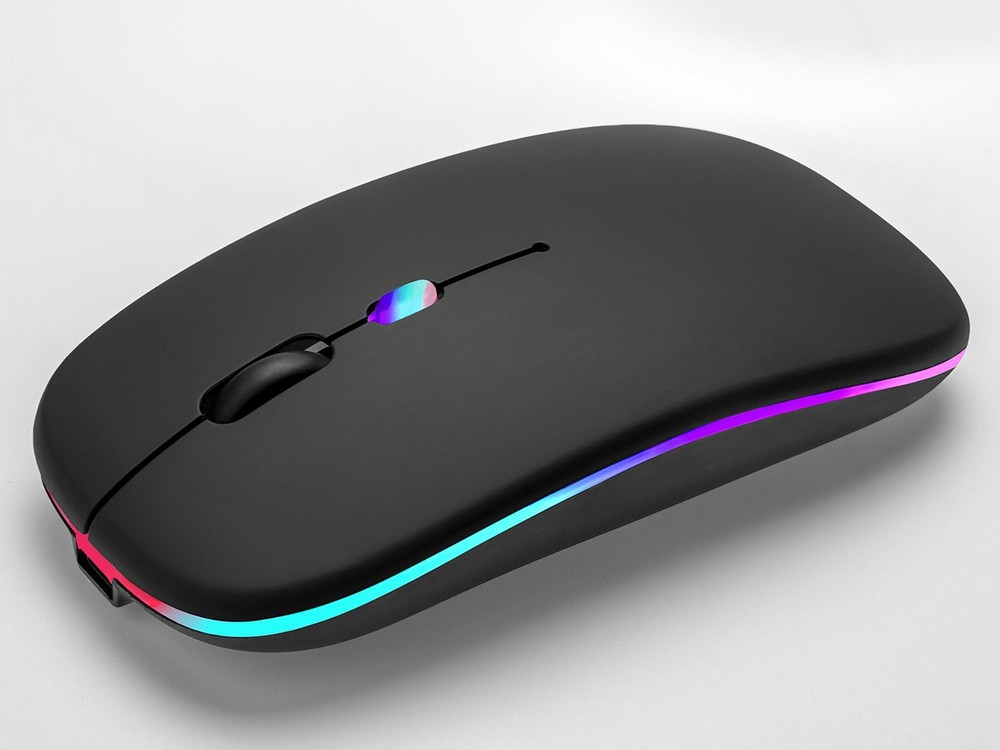 Wireless Bluetooth Mouse Rechargeable Laptop Mice with LED Use Portable