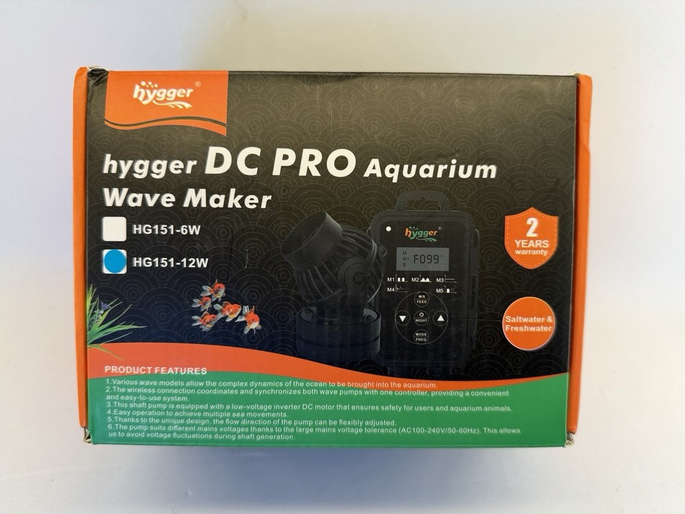 hygger Aquarium Wave Maker w/ Intelligent Controller, 5 Wave Modes HG151- 12W