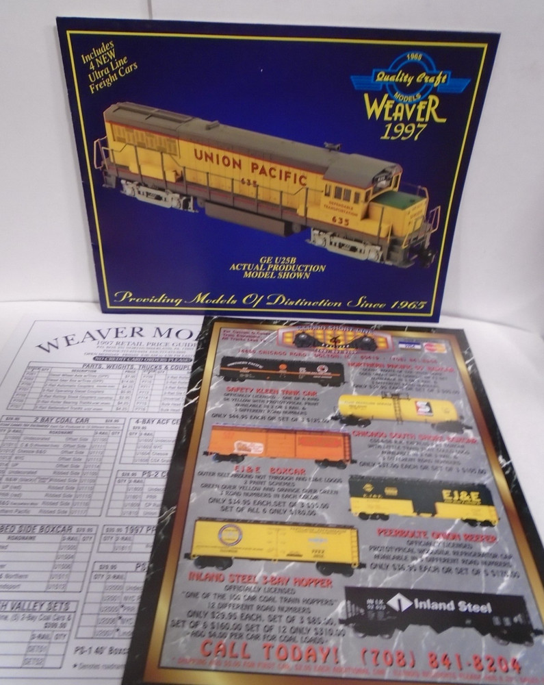 WEAVER QUALITY CRAFT MODELS 1997 CATALOG, PRICE GUIDE & INSERT