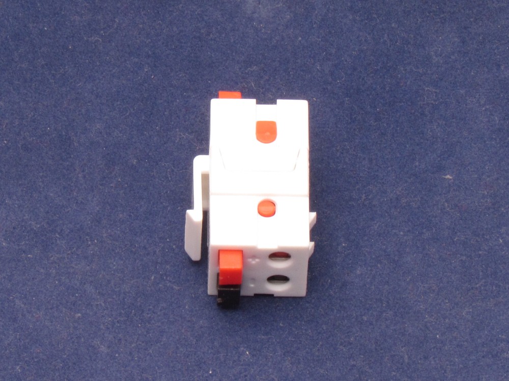 Speaker Keystone Connector Jack Insert Coupler Dual Spring Clips White 14-30AWG