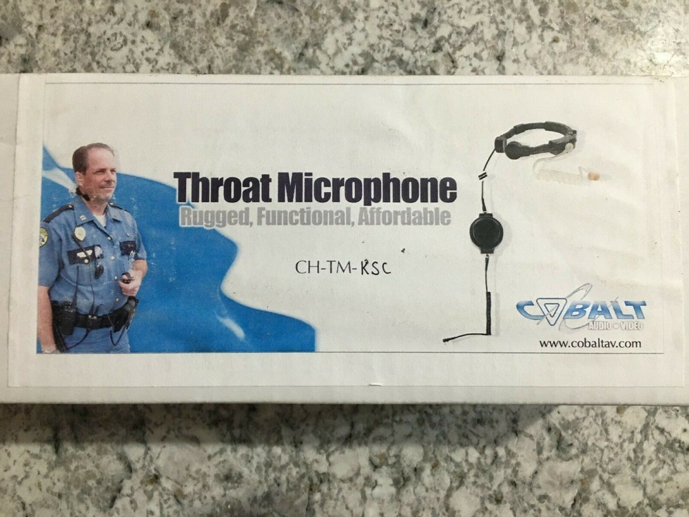 Cobalt TM-KMC Throat Microphone Speaker Kit Tactical PTT Switch Junction Box
