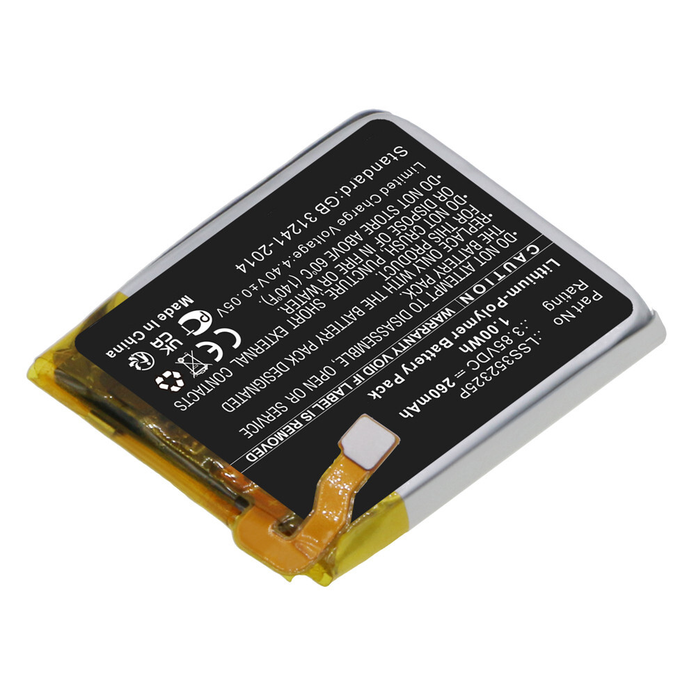 260mAh LSS352325P Battery Replacement for Fitbit Versa 3 Smartwatch FB511