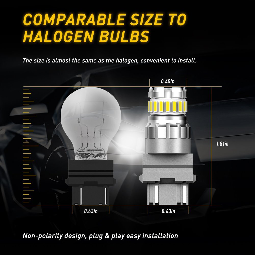 3157 LED Backup Reverse Light Bulbs White for Chevy Silverado 1500 1999-2013