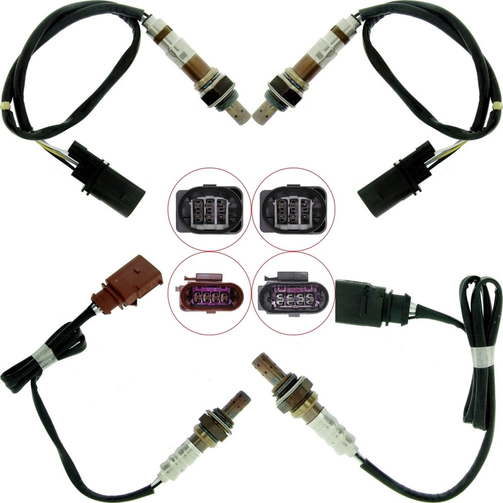 For Audi A6 A4 3.2L V6 2005 2006 2007 2008 2009 4pcs Up+Down Oxygen Sensor