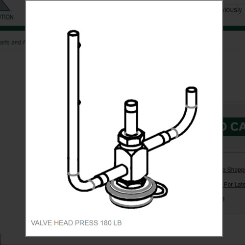 VALVE HEAD PRESS 180 LB #9151027-05