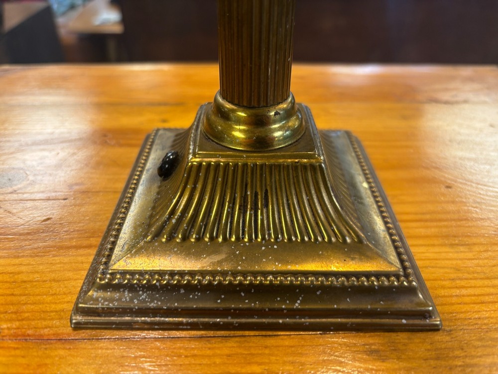 Antique Brass Corinthian Column Table Lamp Base