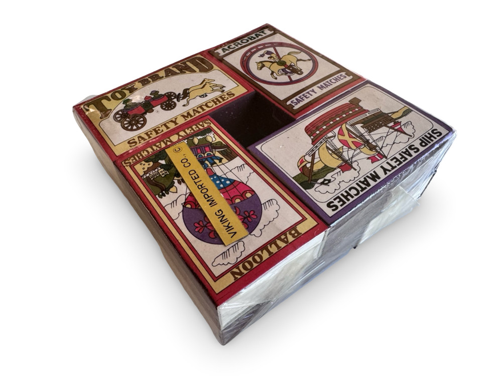 Vintage Sealed Boxed Safety Matches 8 Pack
