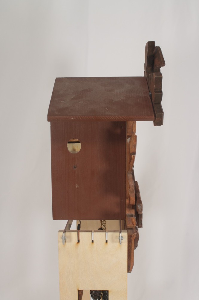 Working Hubert Herr Automaton Feeding Birds Wall Cuckoo Clock.