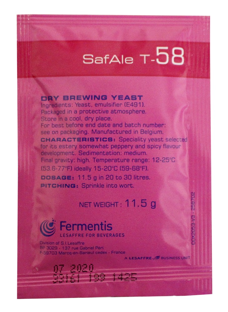Safbrew T-58 (11.5 g Pack) Beer Yeast for Home Brewing