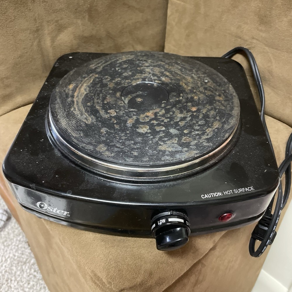 OSTER SOLID SINGLE BURNER 900W WITH ADJUSTABLE TEMPERATURE Hot Plate