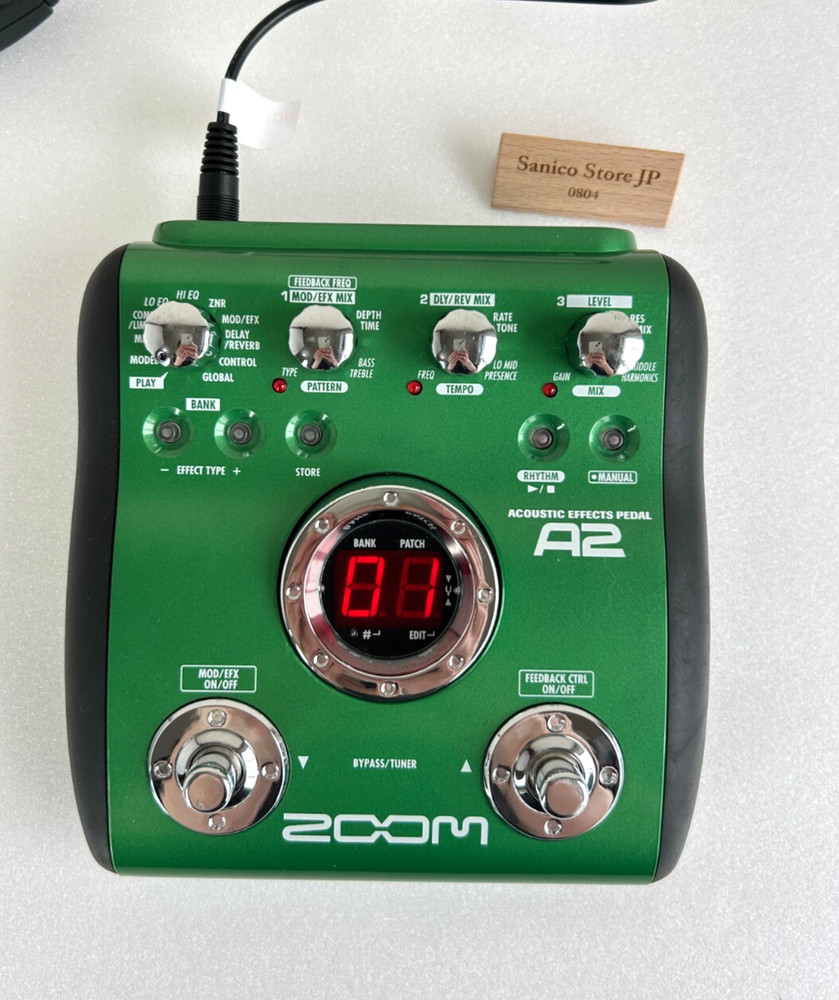 Zoom A2 Acoustic Multi-Effects Guitar Effector Used Tested working From Japan