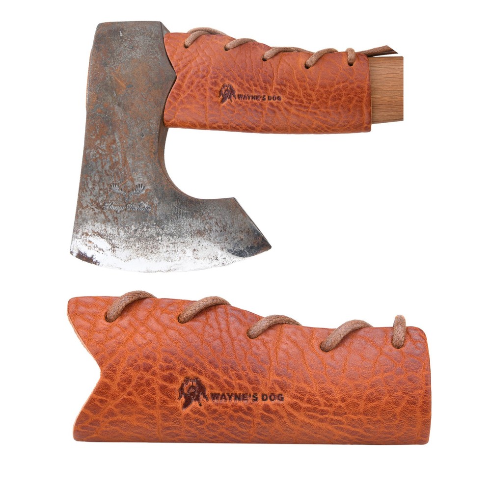 Quality Leather Axe Handle Guard Collar Holster /Axe Protector Covers, Brown
