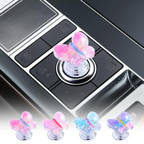 Push to Start Button Cover, 0.6'' Base Butterfly Engine Start Stop Button