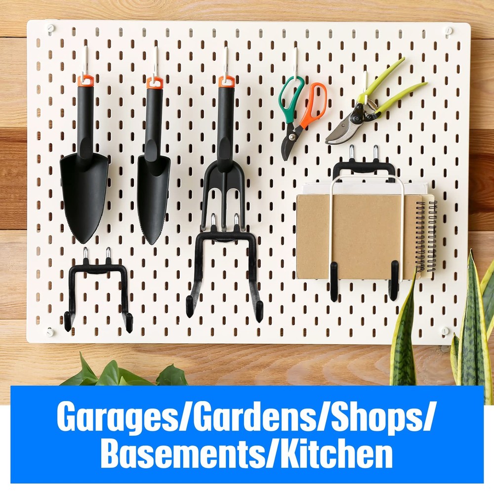 20 Pegboard Hooks Set, Heavy Duty Drill Holders for Garage, Kitchen & Workbench