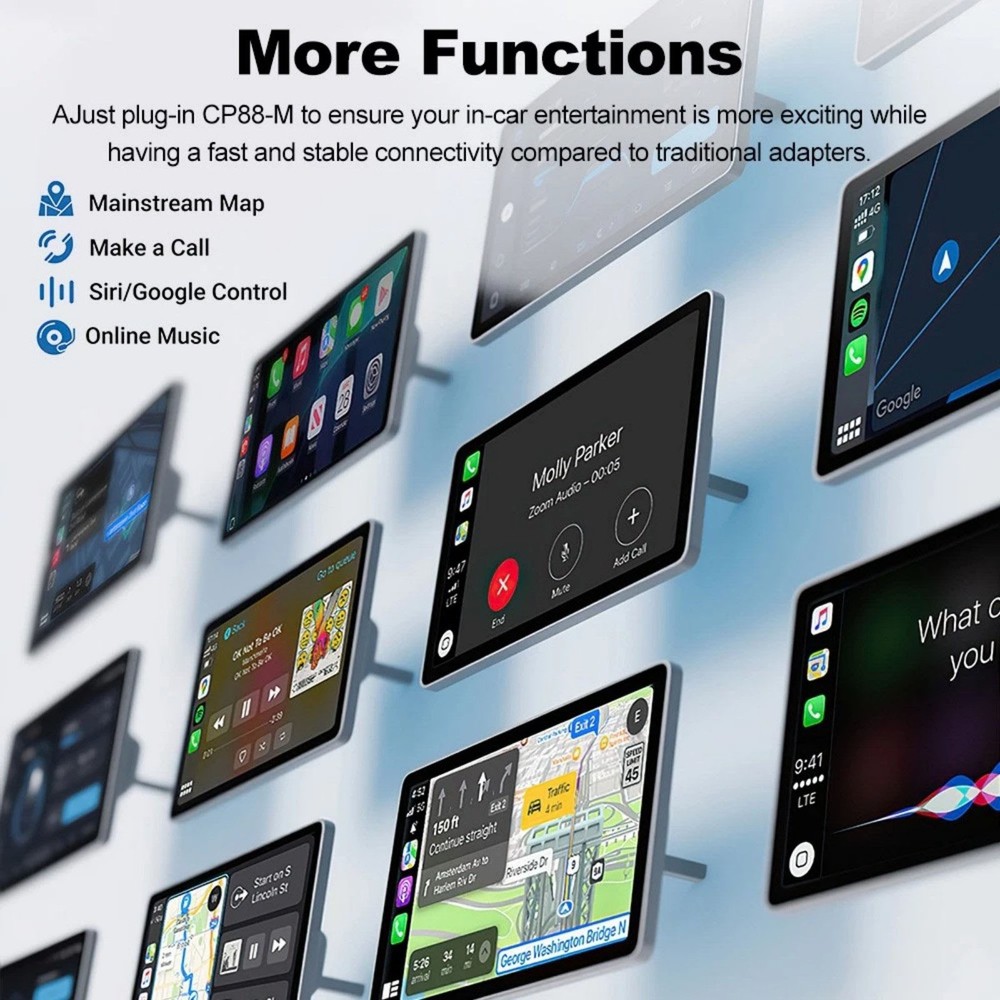 For CarPlay Wireless USB Dongle for Android Auto Bluetooth 4.2 Adapter Module