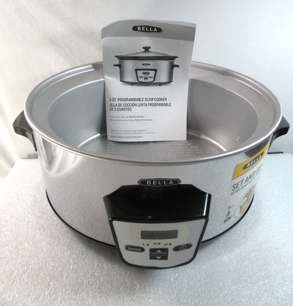 Bella 5 Quart Programmable Stainless Slow Cooker - MD-TD50C - (Replacement Base)