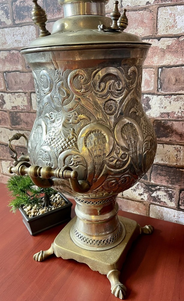 ANTIQUE MOROCCAN SAMOVAR 29.5” TALL