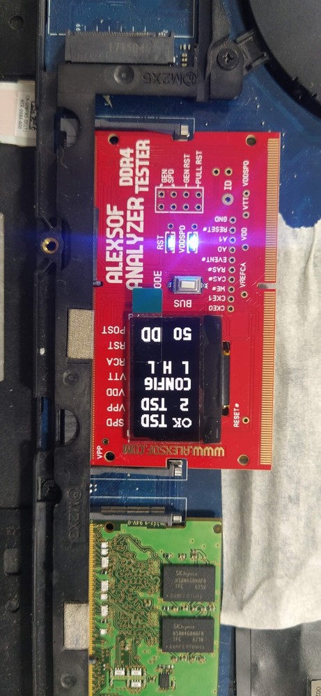 DDR4 LAPTOP RAM VOLTAGE TESTER measuring voltages,POST codes activities