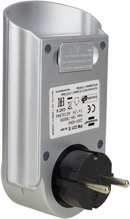 Brennenstuhl PM 231 E Energy consumption meter Selectable energy tariffs NEW