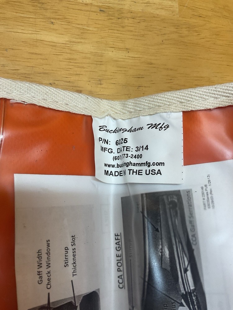 Buckingham 6025 Pole Gaff Maintenance Kit