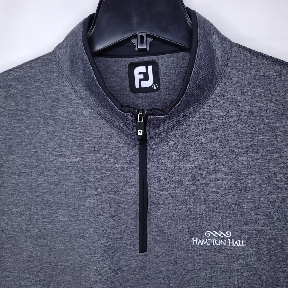 Footjoy 1/4 Zip Pullover Mens Large Gray Golf Hampton Hall