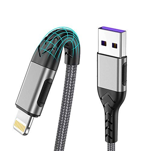 iPhone Charger, [MFi Certified] 3Pack 10FT USB A Cable for Long 10ft Silver