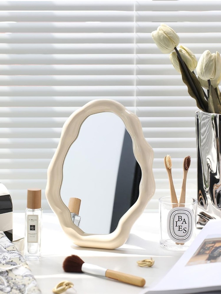 Cloud Makeup Mirrors for Desk, Tabletop Vanity Mirror Hanging Wall Mirrors De...